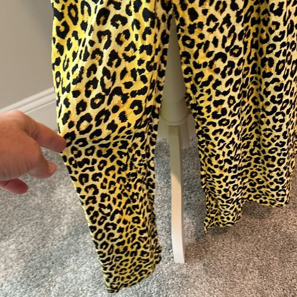 EUC Notes du Nord‎ Olivia Leopard Print Smocked Maxi Dress Cottage Core US XS 4 - Picture 10 of 16